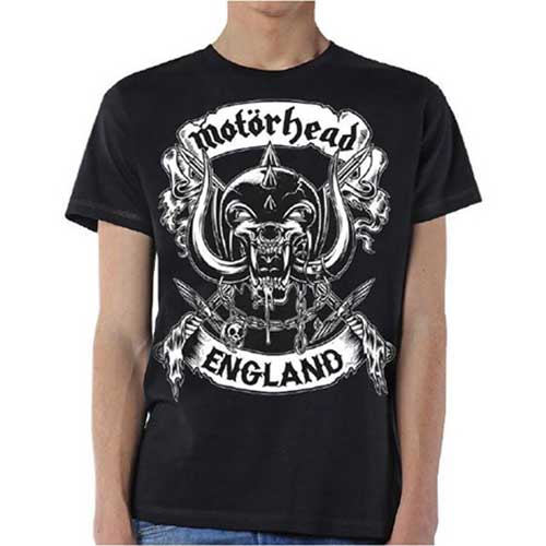 Tričko Motörhead - Crossed Swords England Crest, Unisex,Čierna,L