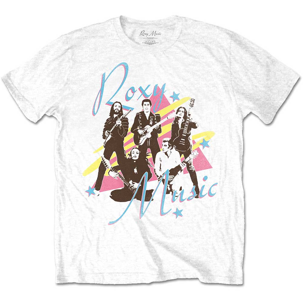 Tričko Roxy Music - Guitars, Unisex,Biela,XXL