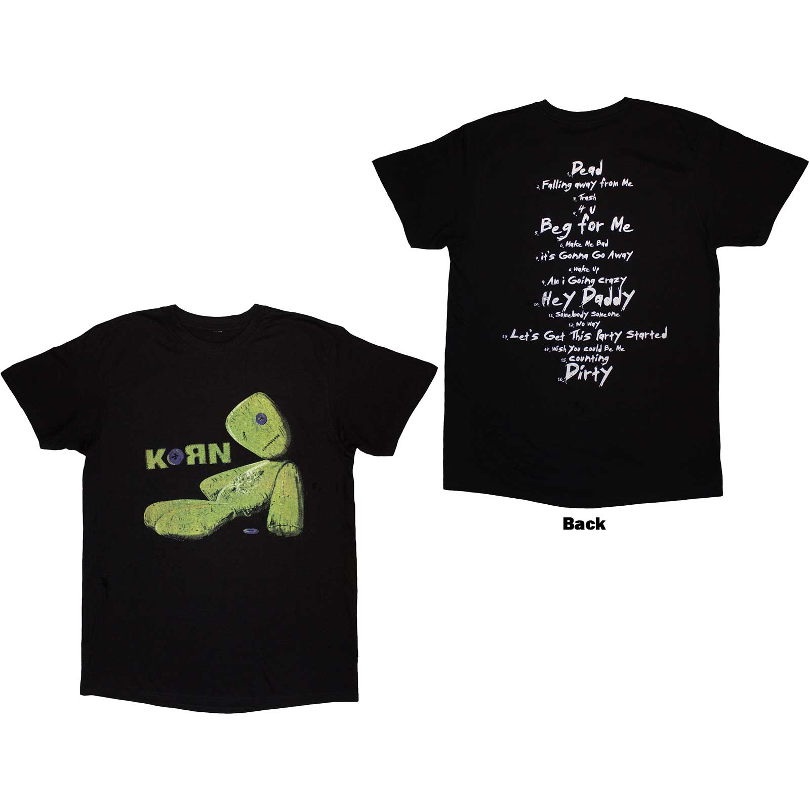 Tričko Korn - Issues Tracklist, Unisex,Čierna,XXL