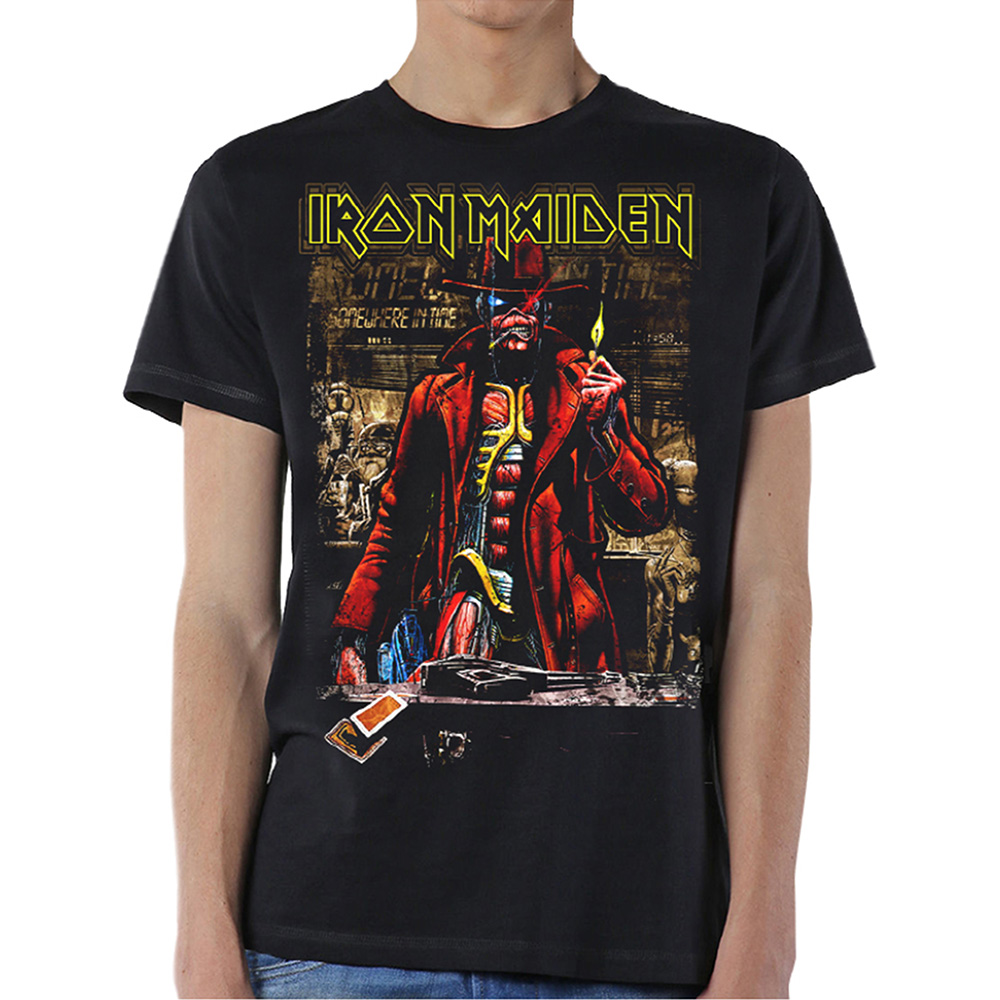 Tričko Iron Maiden - Stranger Sepia, Unisex,Čierna,S