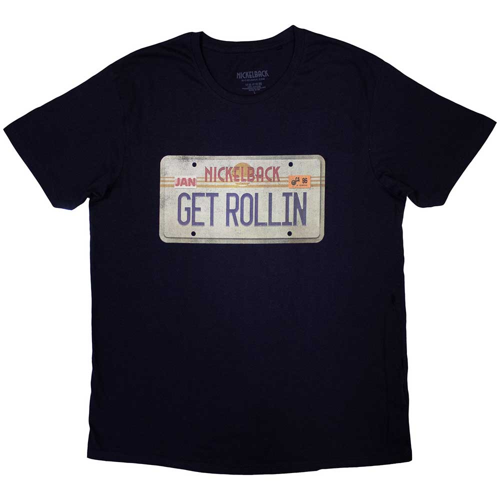 Tričko Nickelback - License Plate, Unisex,Modrá,XXL