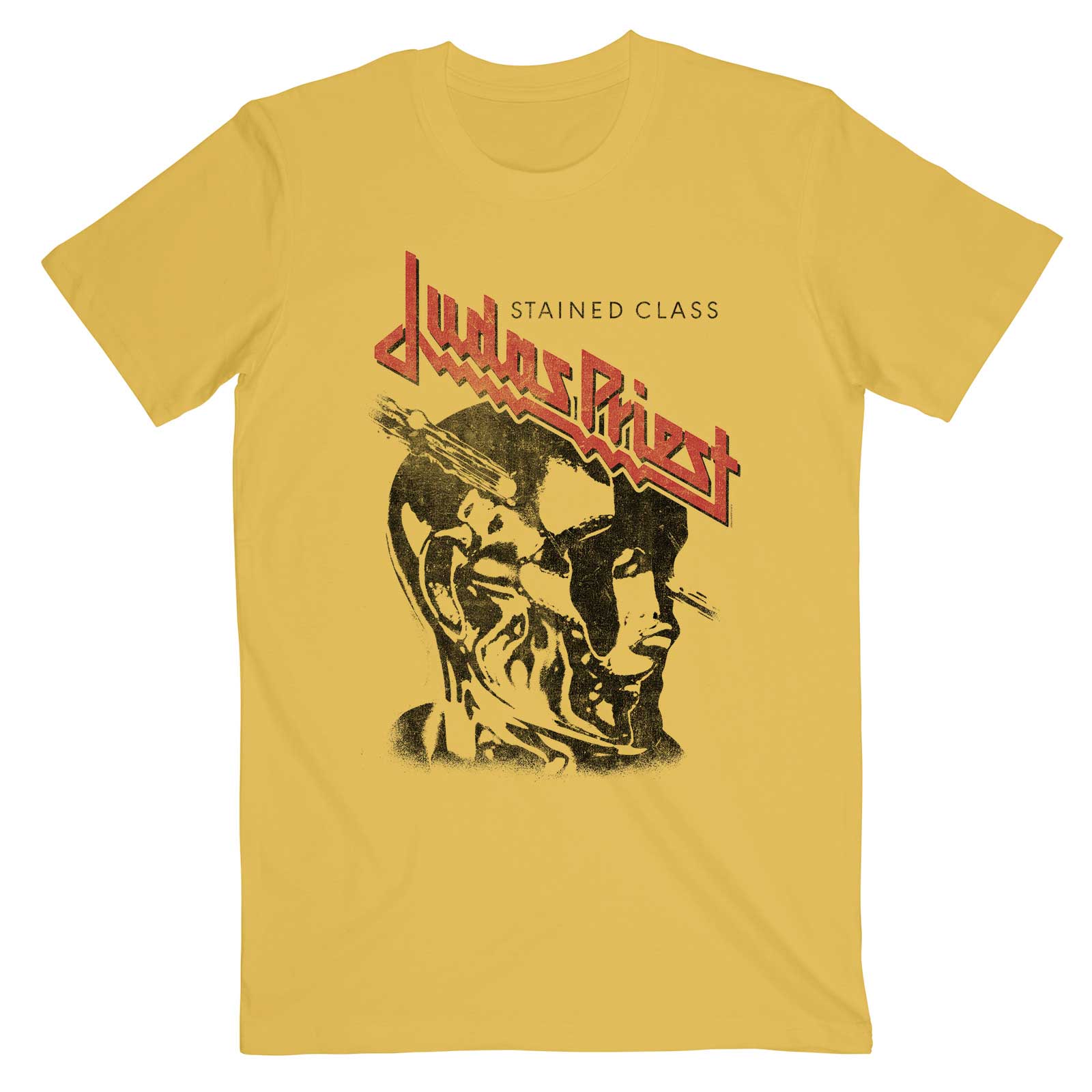 Tričko Judas Priest - Stained Class Vintage Head, Unisex,Žltá,XXL
