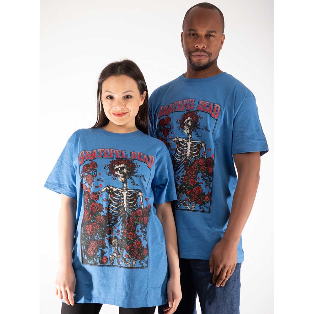 Tričko Grateful Dead - Bertha & Logo, Unisex,Modrá,XXL
