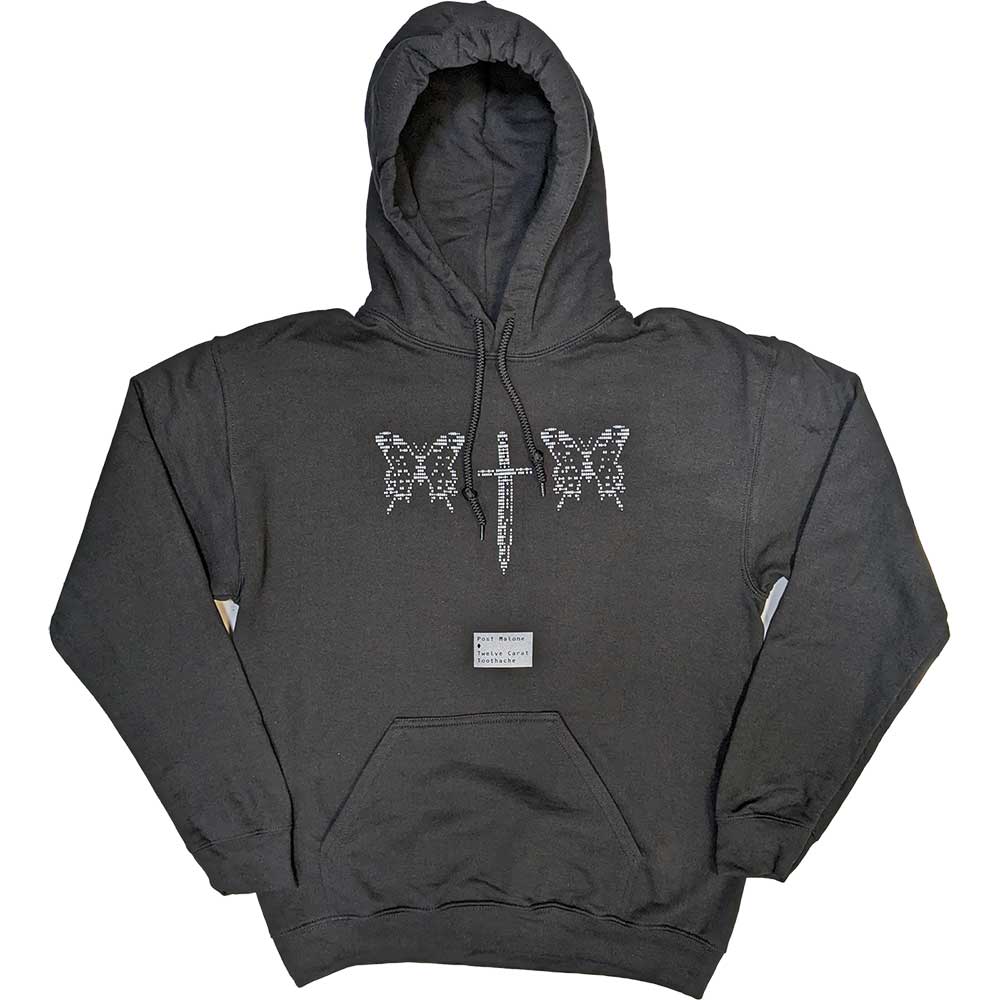 Mikina Post Malone - Butterfly Knife, Unisex,Čierna,M