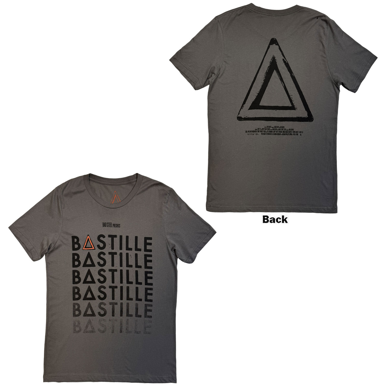 Tričko Bastille - Repeat Logo, Unisex,Šedá,XXL