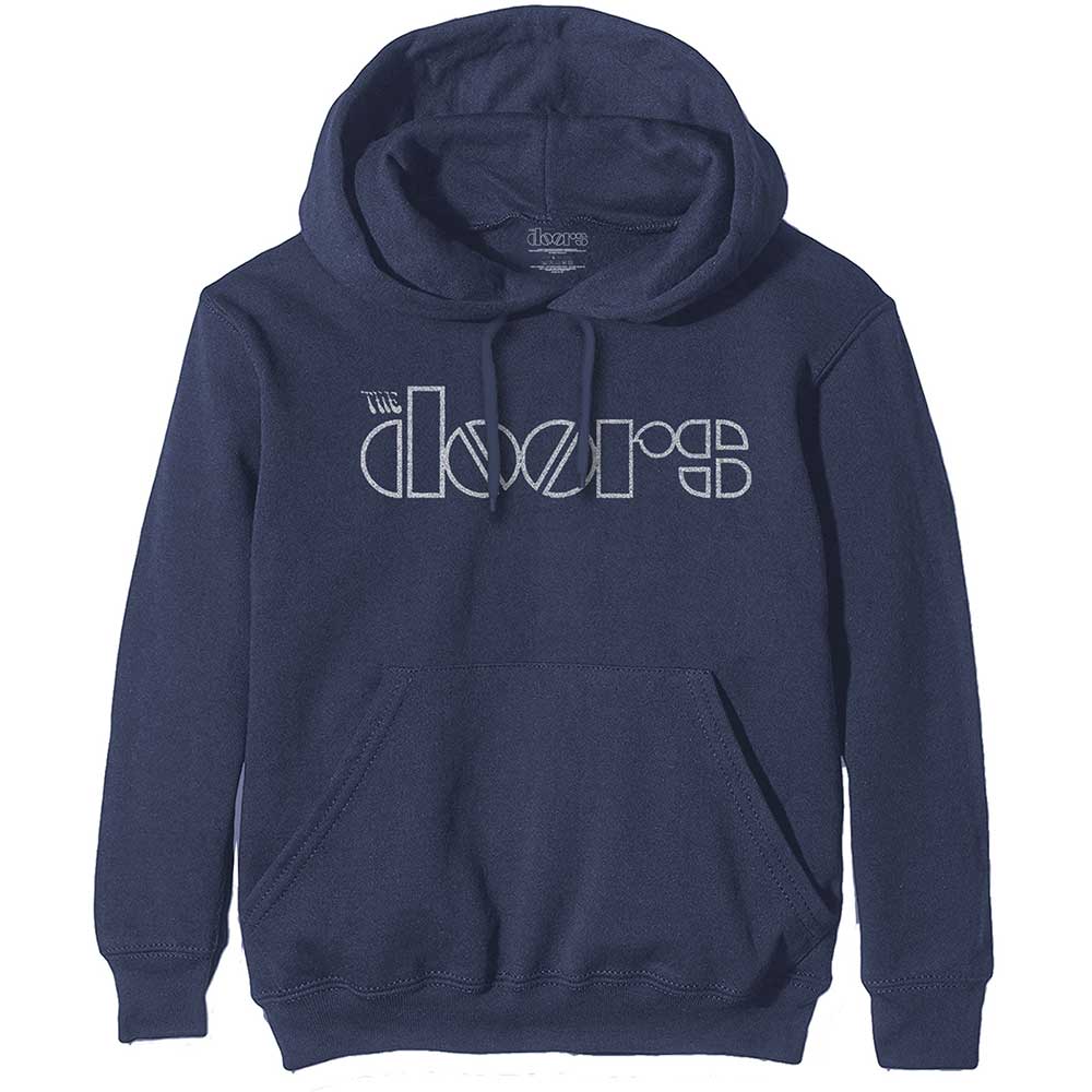 Mikina The Doors - Logo, Unisex,Modrá,XL