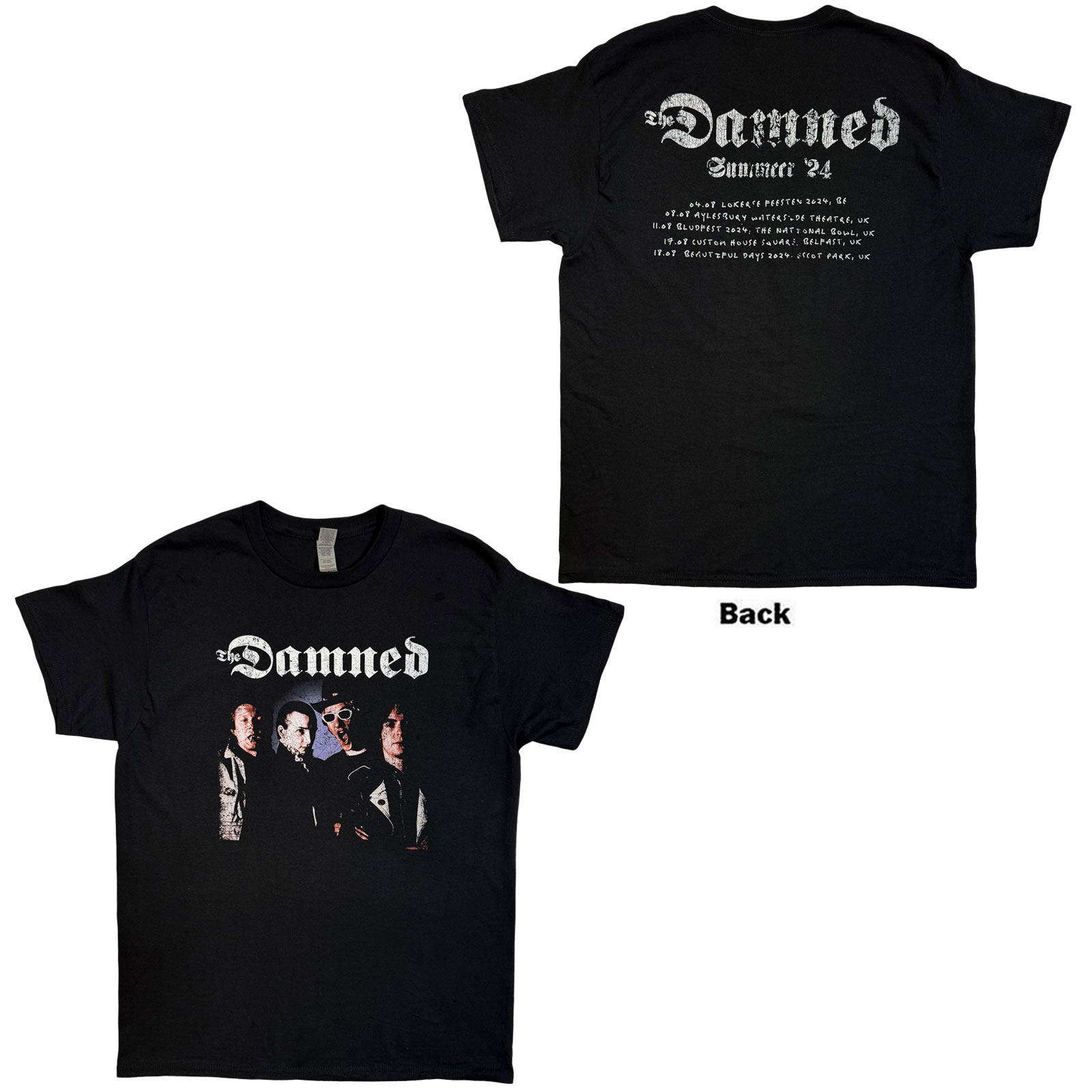 Tričko The Damned - Photo EU Tour Summer 24, Unisex,Čierna,XXL