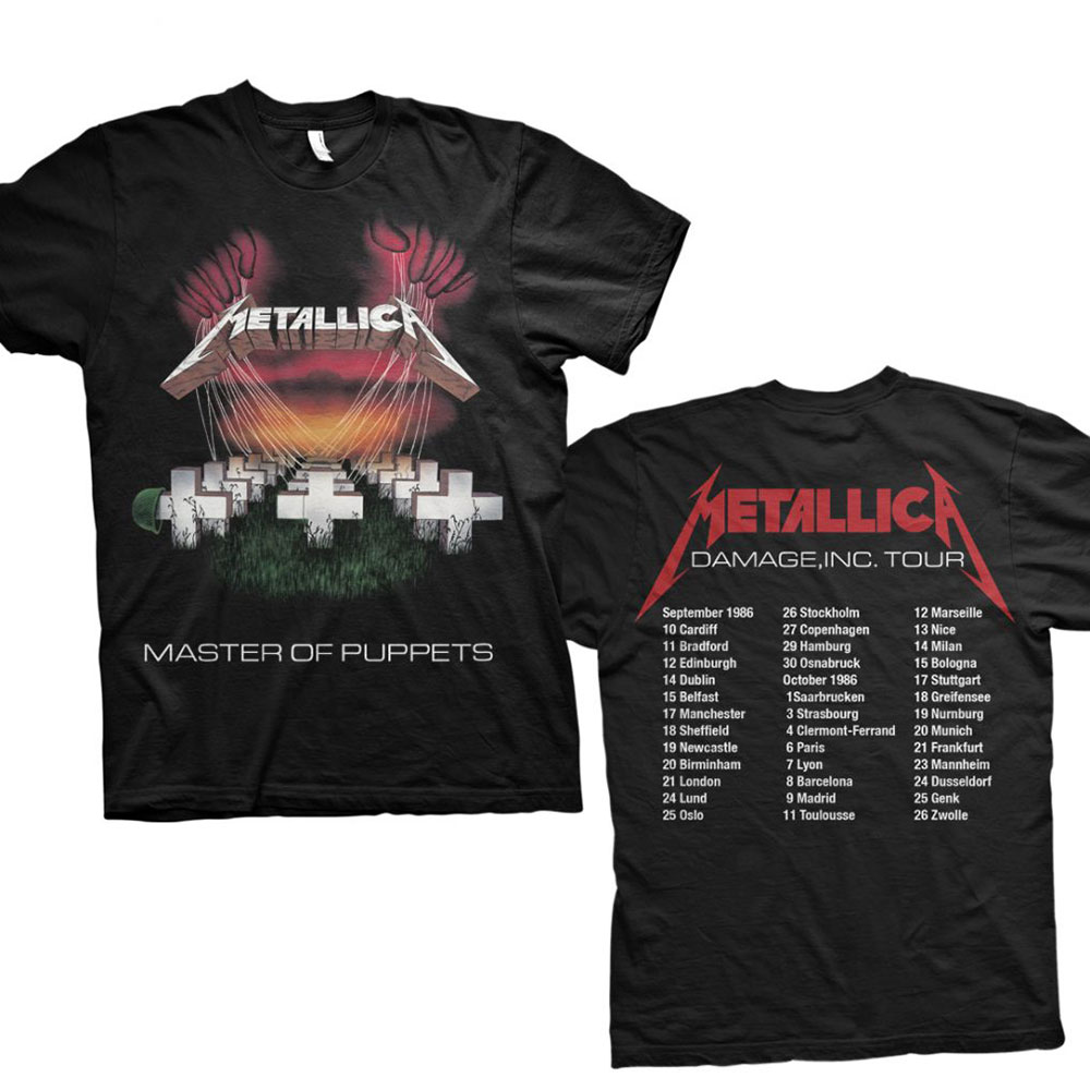 Tričko Metallica - Master of Puppets European Tour '86., XXL