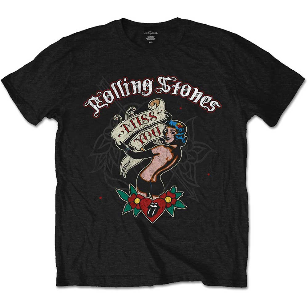 Tričko The Rolling Stones - Miss You, Unisex,Čierna,S