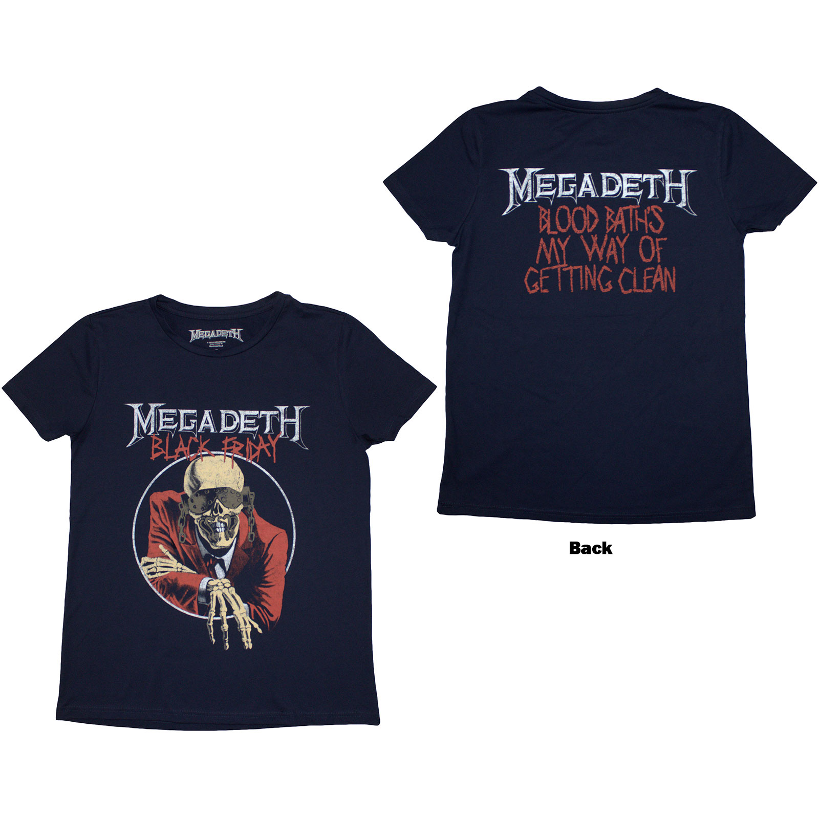 Tričko Megadeth - Black Friday, Žena,Modrá,XXL