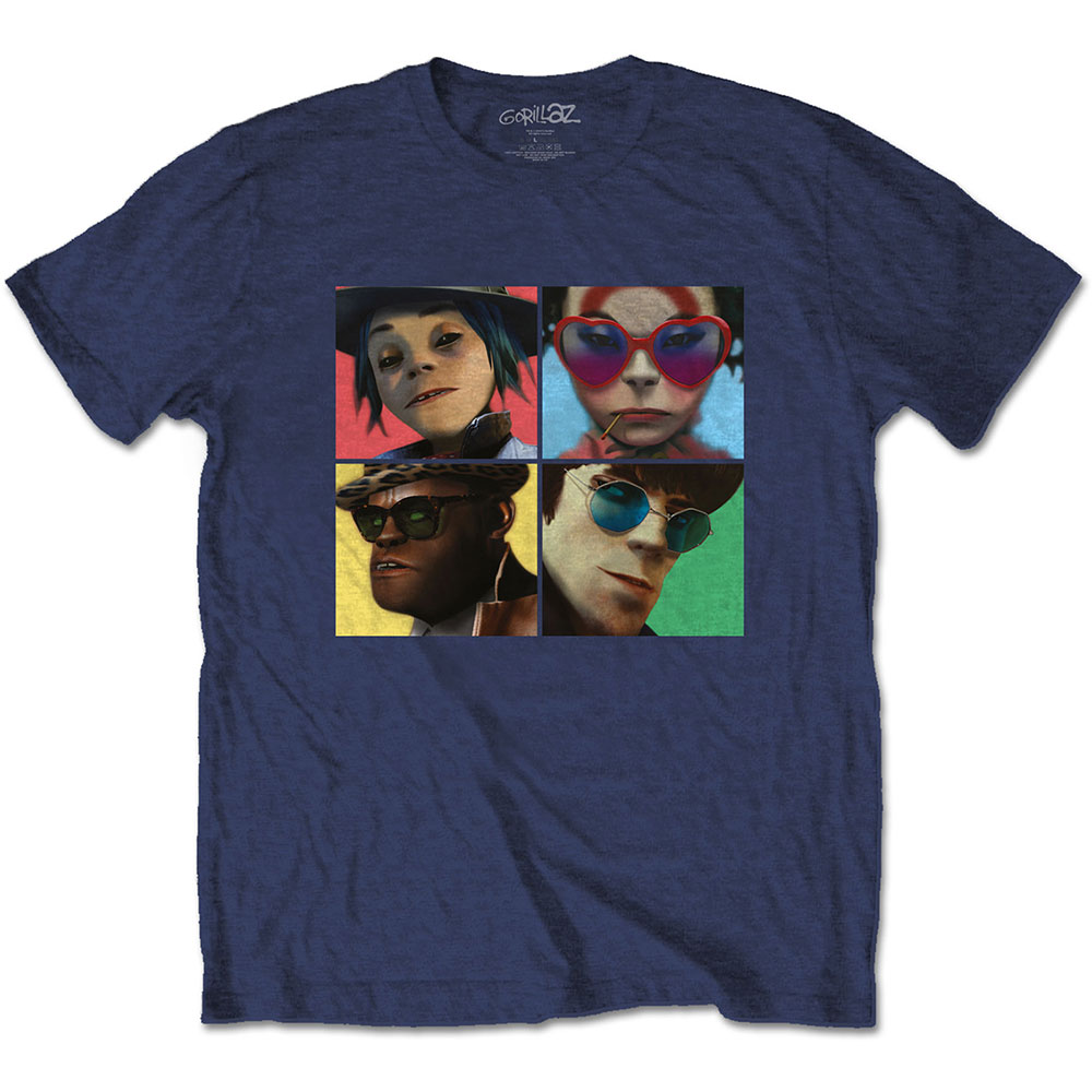 Tričko Gorillaz - Humanz, Unisex,Modrá,XXL