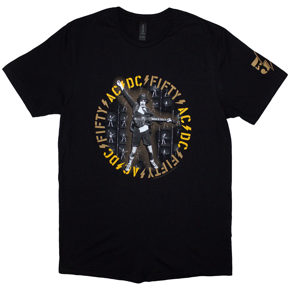 Tričko AC/DC - Fifty Angus Repeat, Unisex,Čierna,XXL