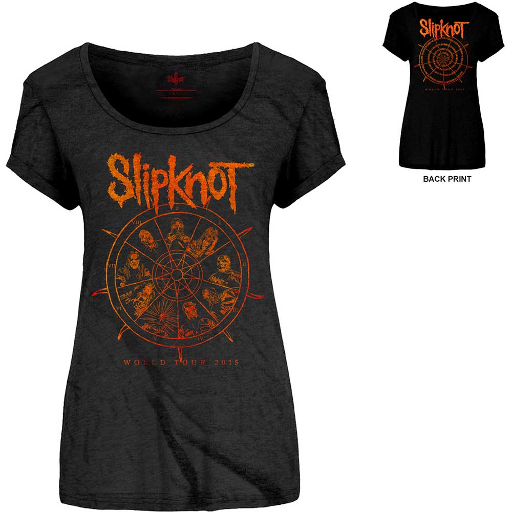 Tričko Slipknot - The Wheel, Žena,Čierna,XXL