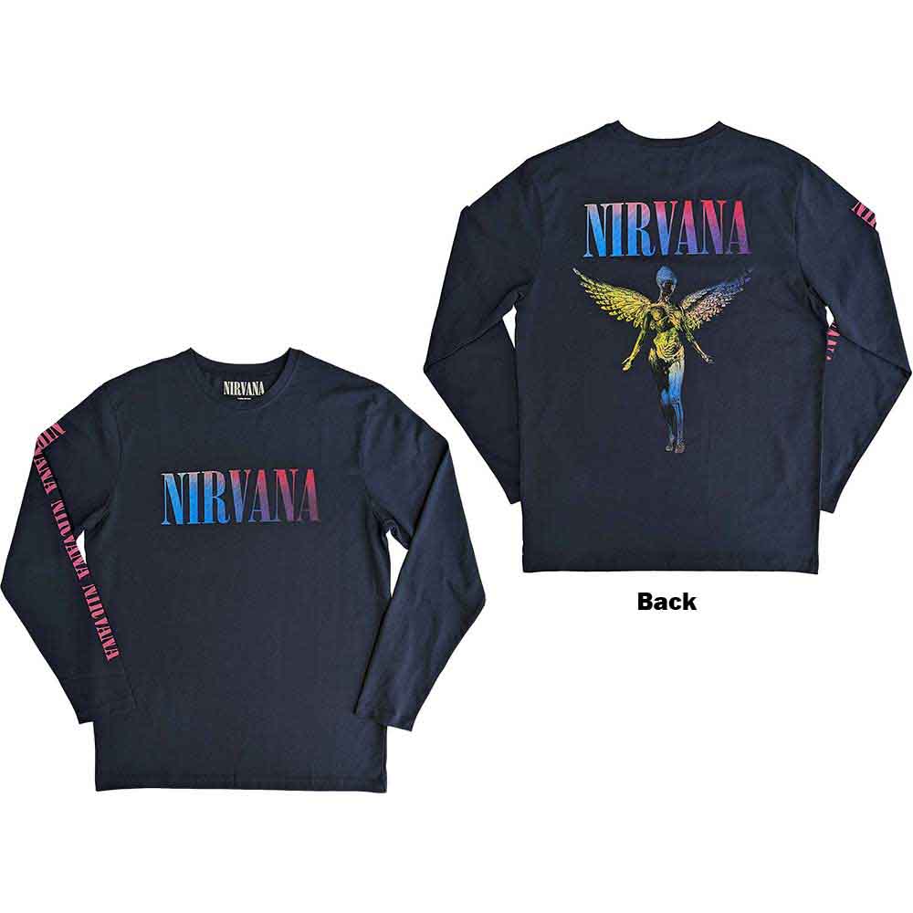 Tričko s dlhým rukávom Nirvana - Angelic Gradient, Unisex,Modrá,S