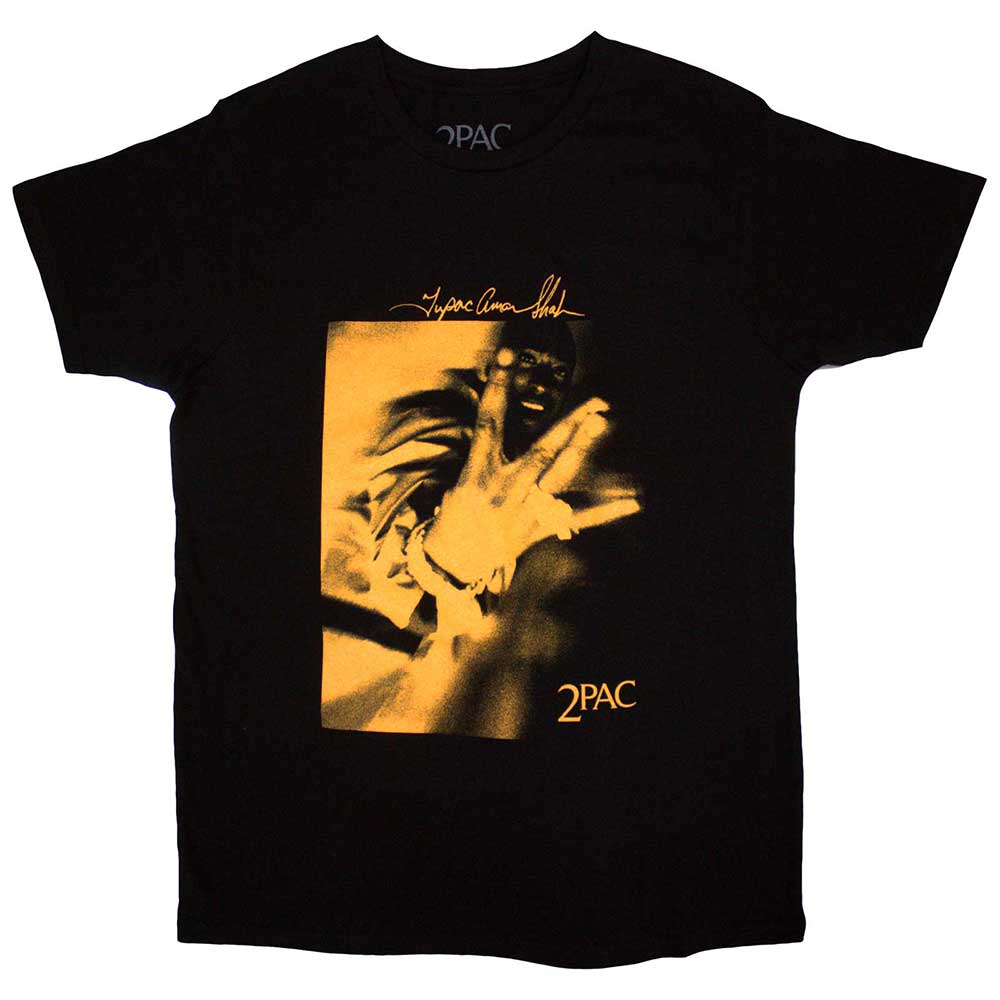 Tričko 2Pac - Fingers Orange Tone, Unisex,Čierna,XXL