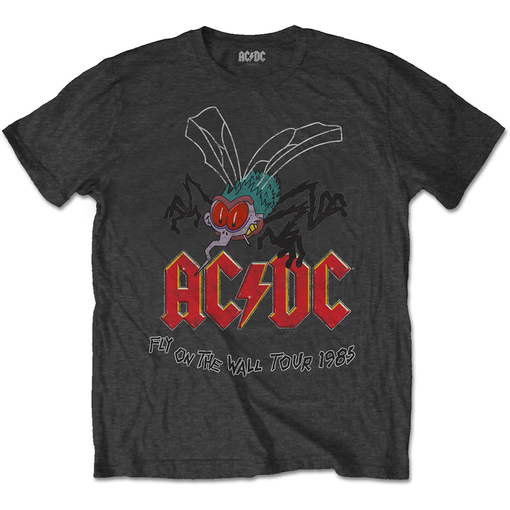 Tričko AC/DC - Fly on the Wall, Unisex,Šedá,XXL