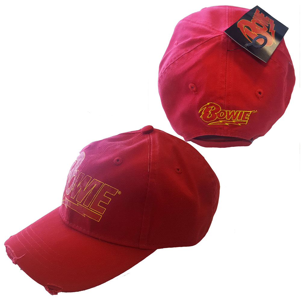 Šiltovka David Bowie - Flash Logo, Unisex,Červená,Univerzálna