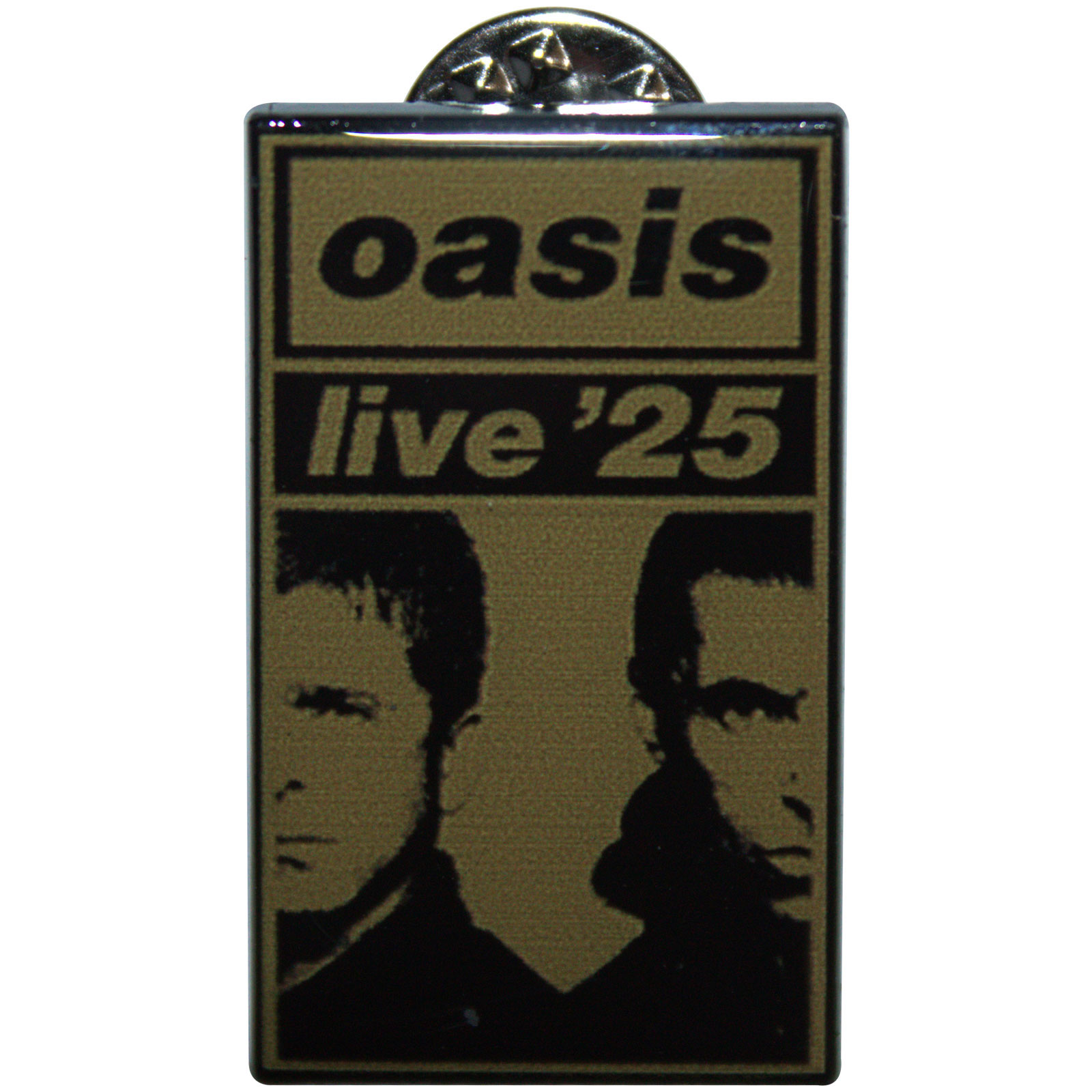 Odznak Oasis - Live '25 Gold Split Faces