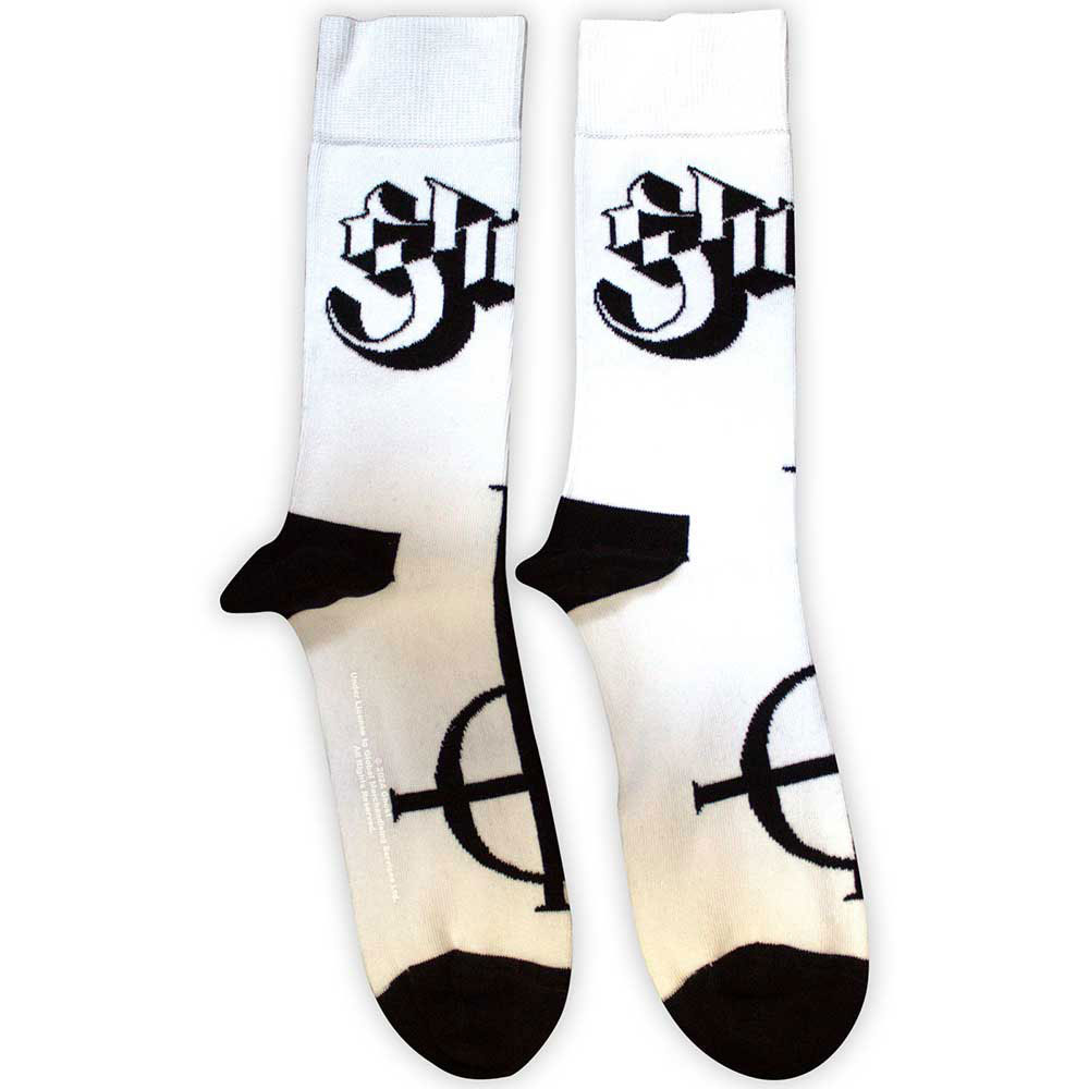 Ponožky Ghost - Symbol Mono, Unisex,Biela,UK 4 - 7