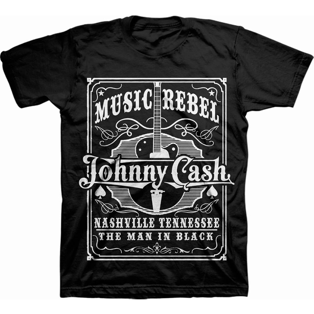 Tričko Johnny Cash - Music Rebel, Unisex,Čierna,XXL