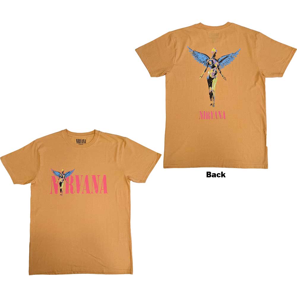Tričko Nirvana - In Utero Angel, Unisex,Oranžová,XXL