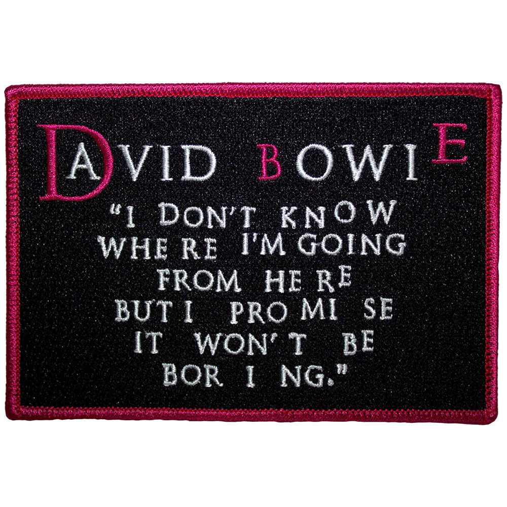 Nažehlovačka David Bowie - I Dont Know Where I'm Going