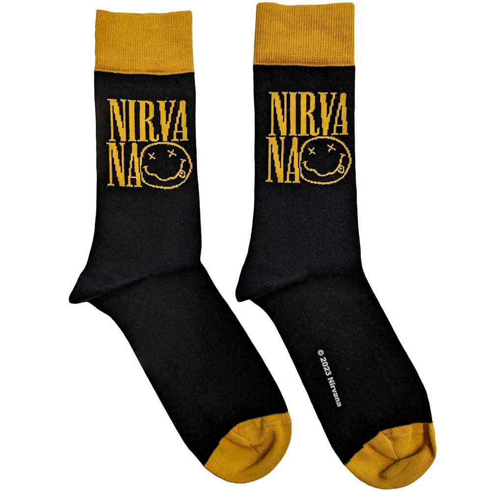 Ponožky Nirvana - Logo Stacked, Unisex,Čierna,UK 7 - 11