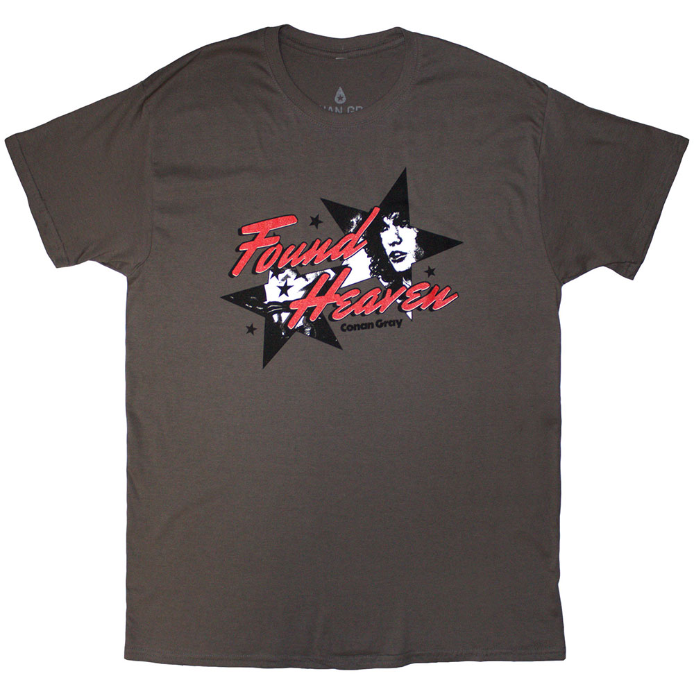 Tričko Conan Gray - Found Heaven Stars, Unisex,Šedá,XXL