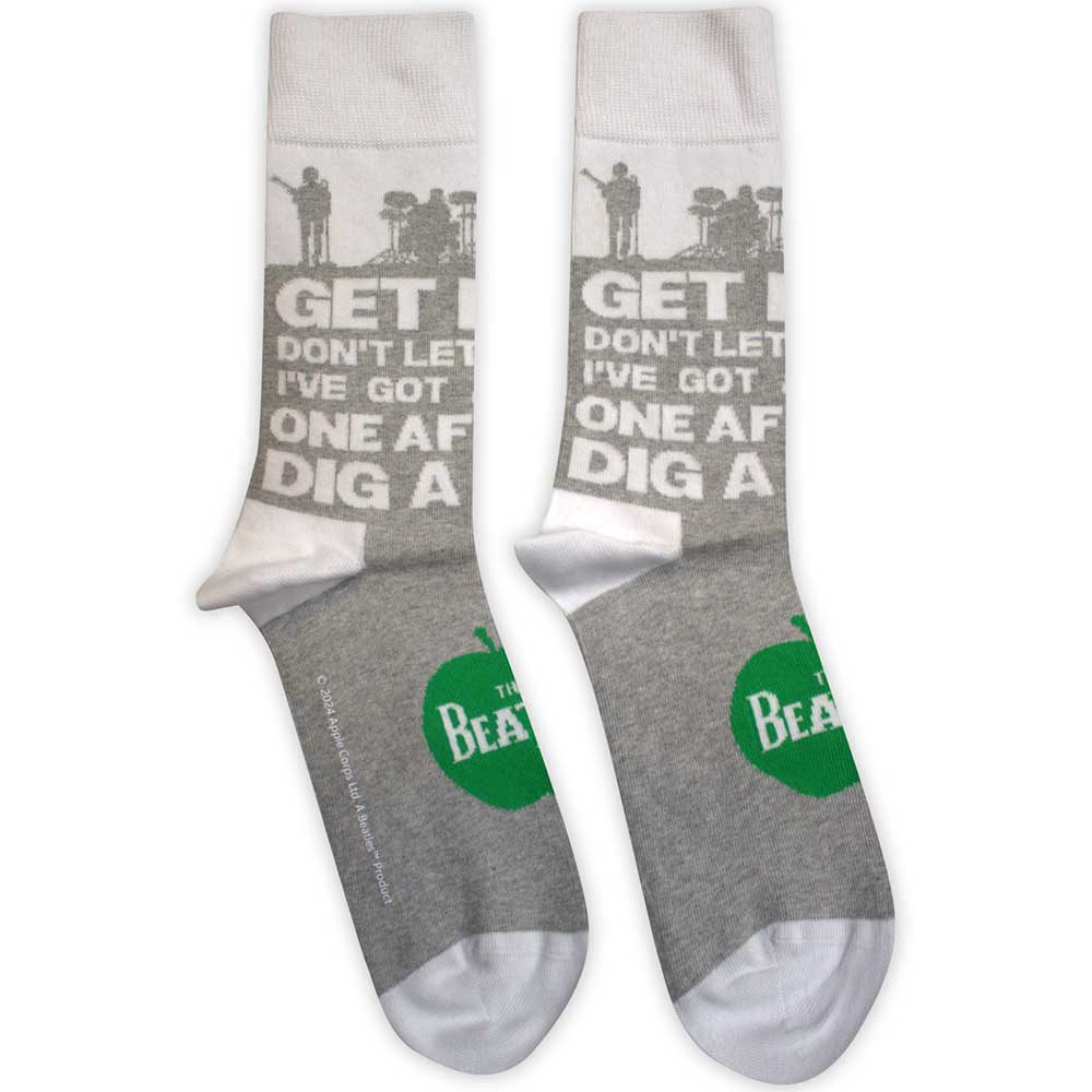 Ponožky The Beatles - Rooftop Silhouettes & Apple, Unisex,Šedá,UK 7 - 11