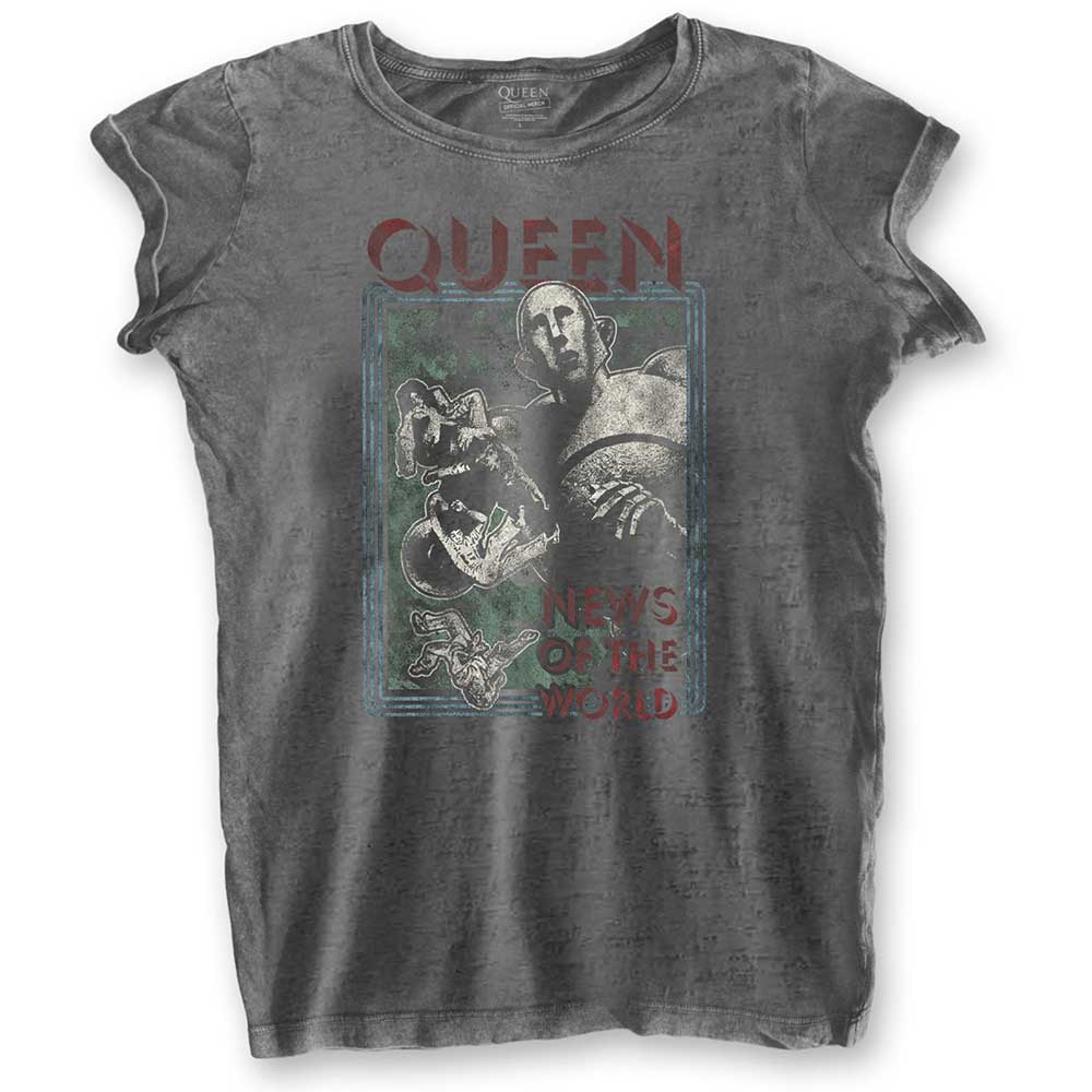 Tričko Queen - News of the World, Žena,Šedá,XXL
