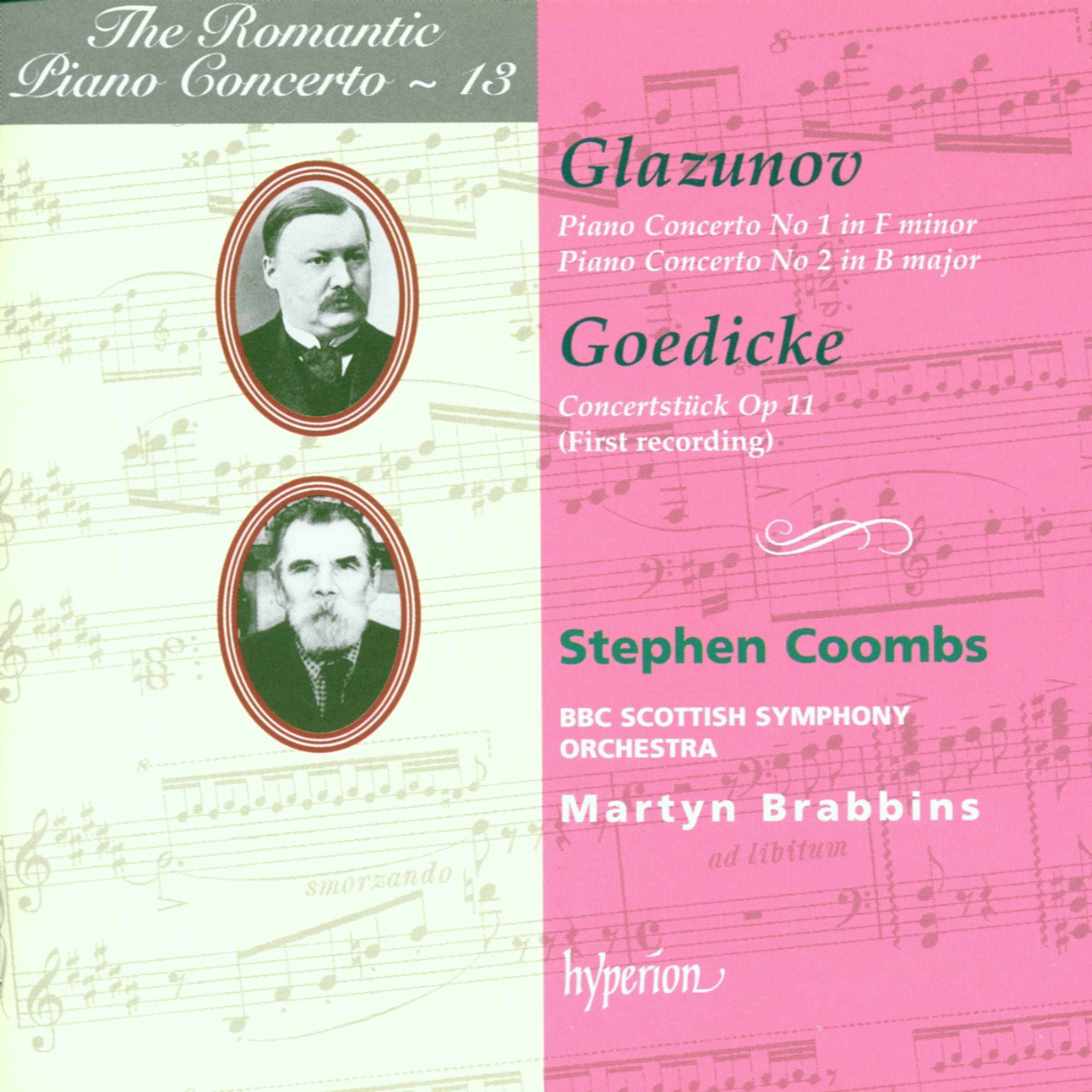 CD Stephen Coombs - GLAZUNOV & GOEDICKE: PIANO CONCERTOS (HYPERION ROM