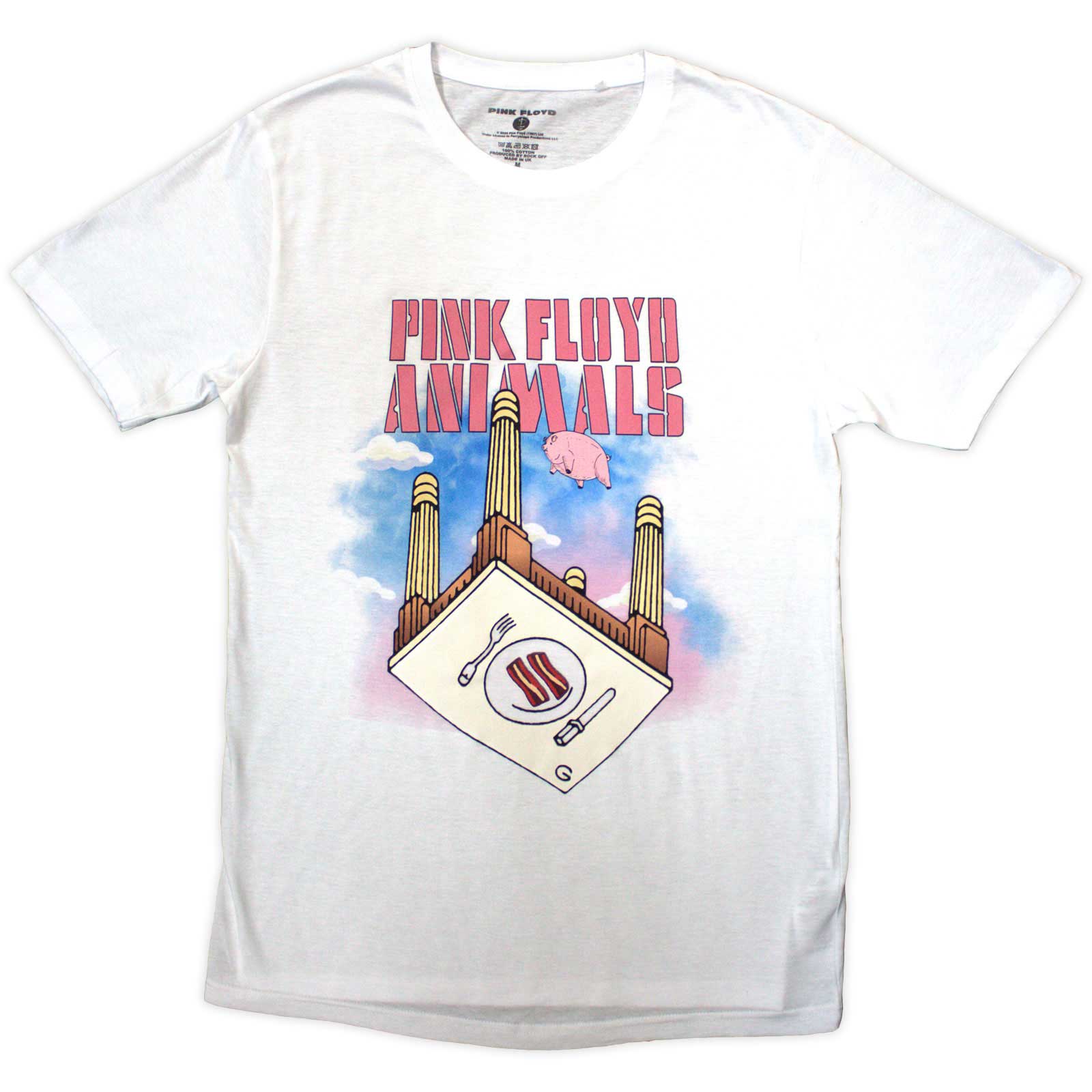 Tričko Pink Floyd - Animals Bacon Table, Unisex,Biela,XXL