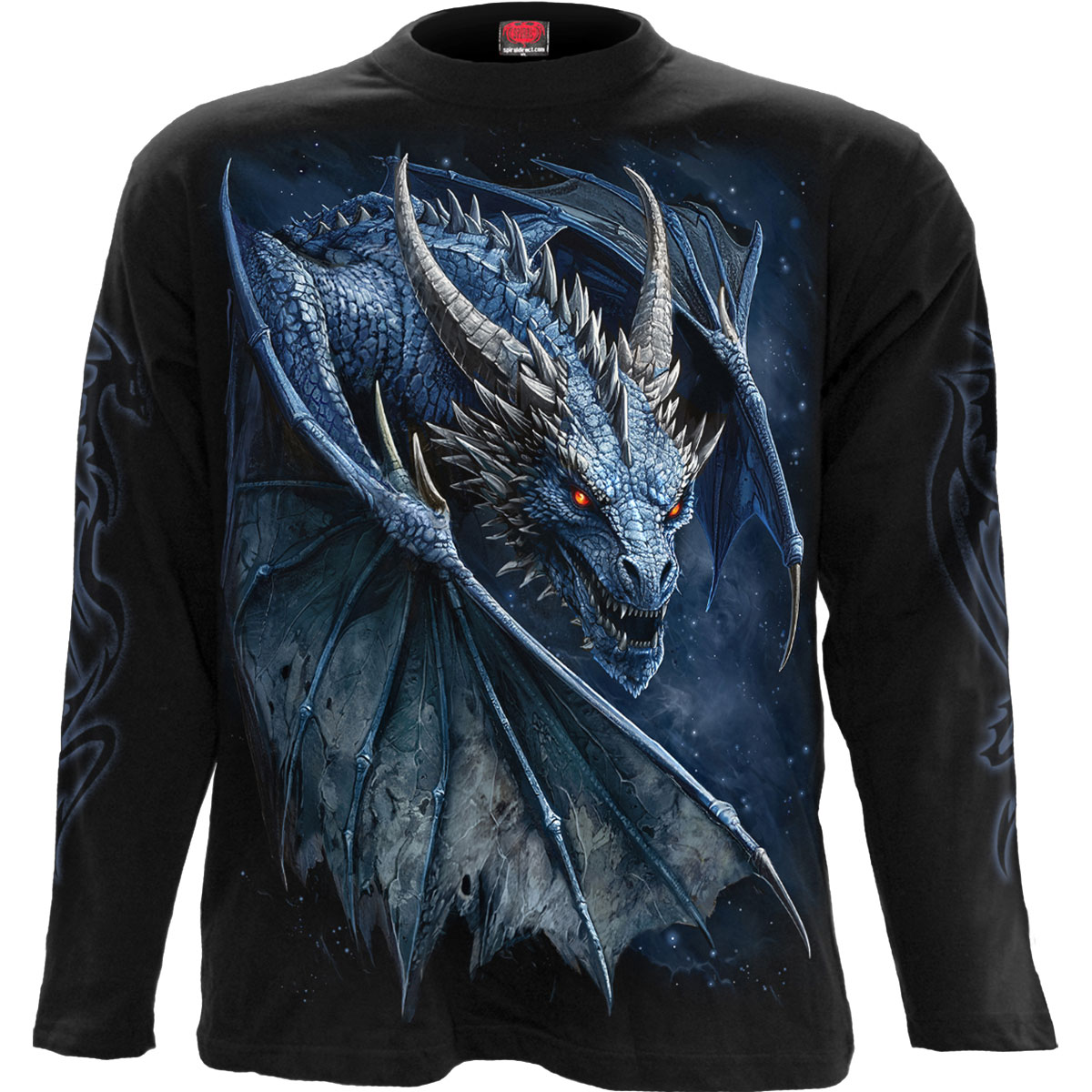 Tričko s dlhým rukávom Spiral Stairs - Storm Dragon, Unisex,Čierna,M