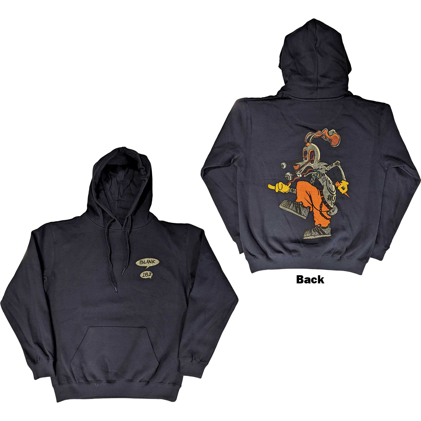 Mikina Blink 182 - Roger Rabbit, Unisex,Modrá,XS