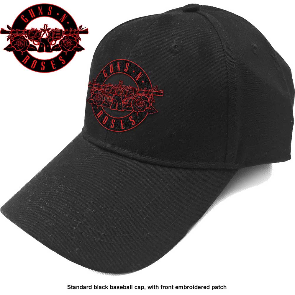 Šiltovka Guns N’ Roses - Red Circle Logo, Unisex,Čierna,Univerzálna