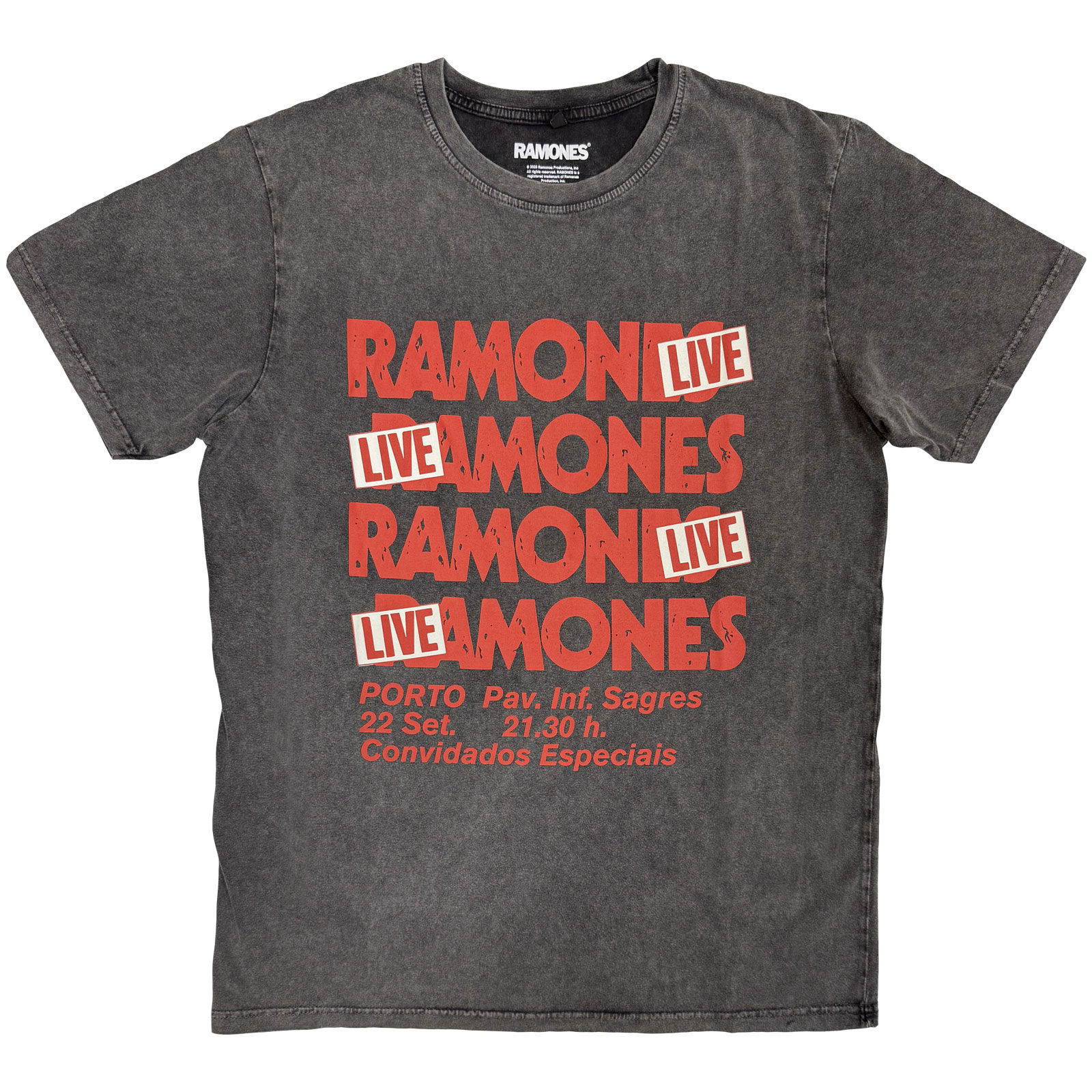 Tričko Ramones - Concert, Unisex,Šedá,XXL