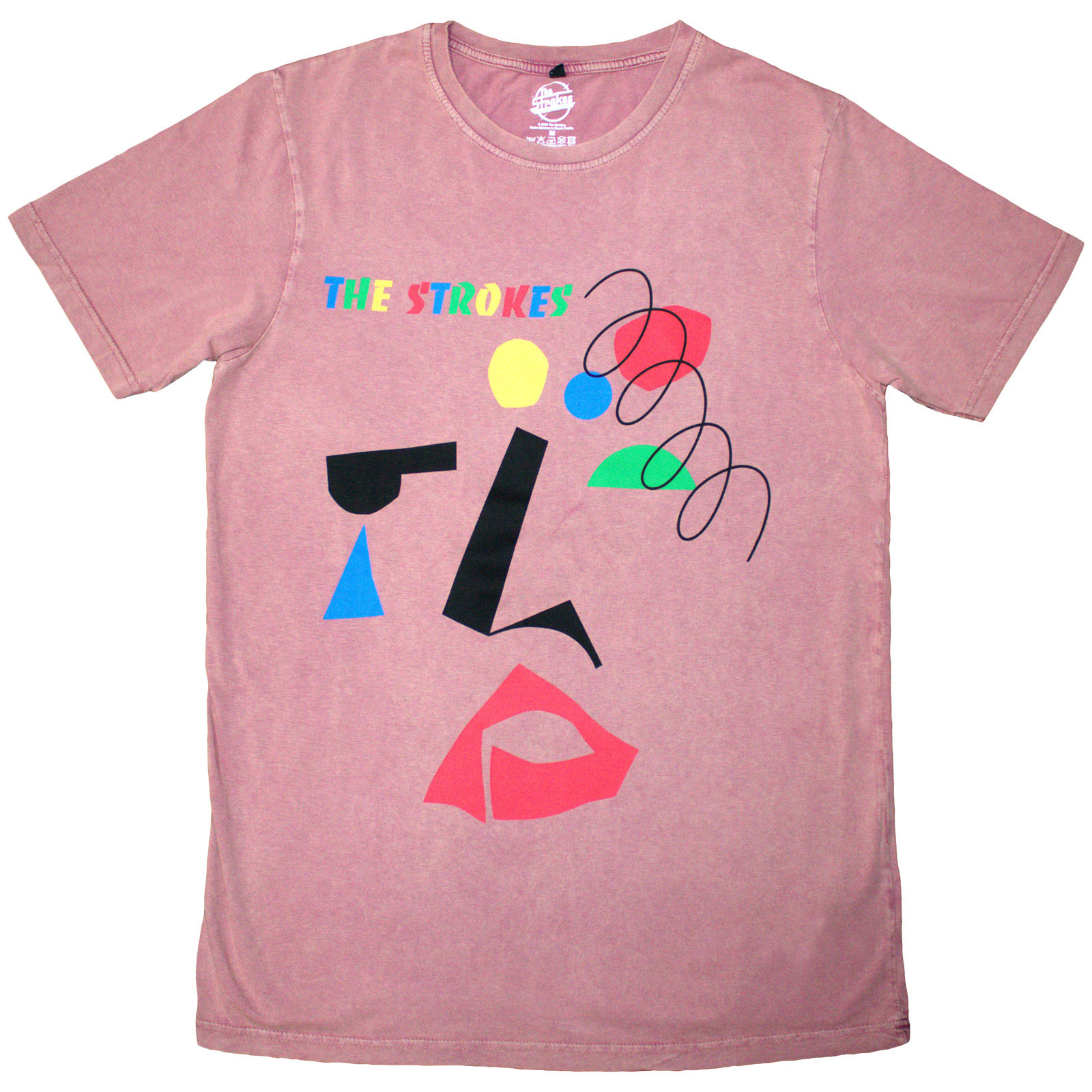 Tričko The Strokes - Abstract Face, Unisex,Červená,XXL