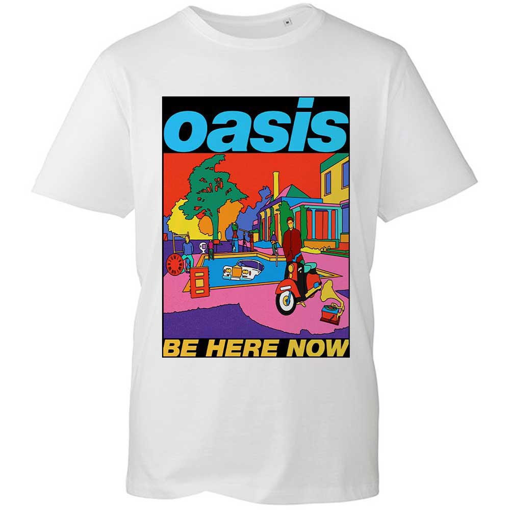 Tričko Oasis - Be Here Now Illustration, Unisex,Biela,XXL