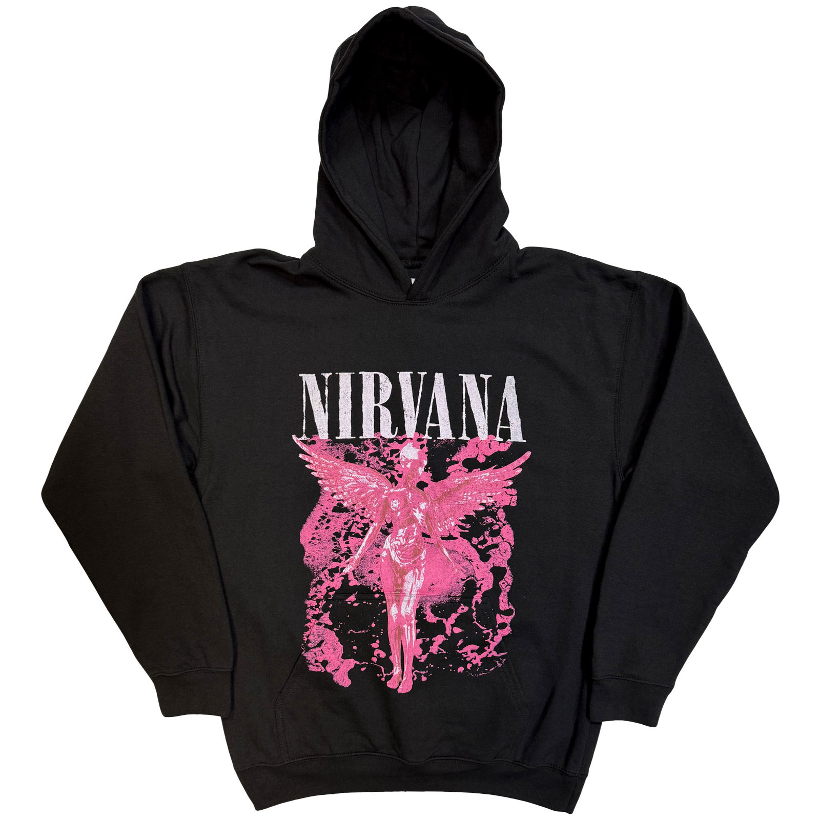 Mikina Nirvana - Angel Red, Unisex,Čierna,XXL