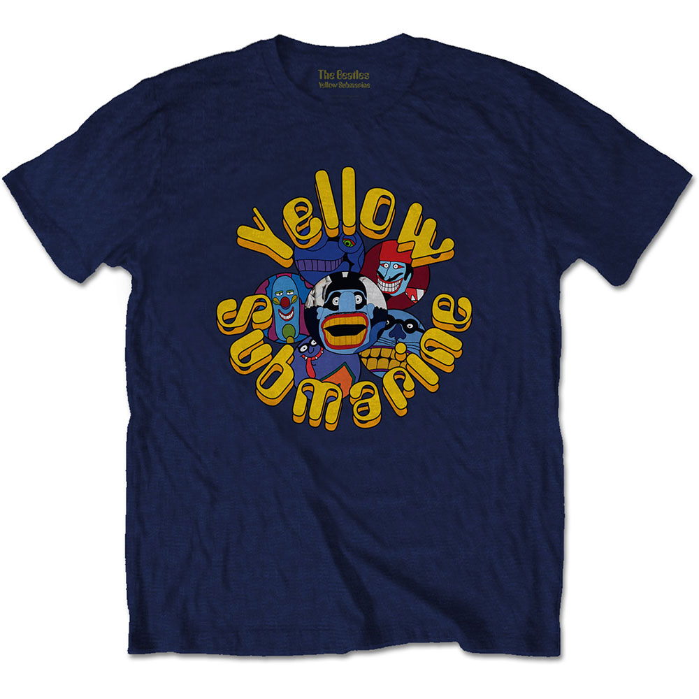 Tričko The Beatles - Yellow Submarine Baddies, Unisex,Modrá,XXL