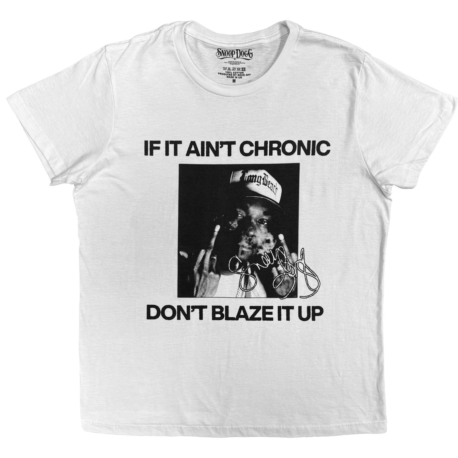 Tričko Snoop Dogg - Chronic Signature, Unisex,Biela,XXL