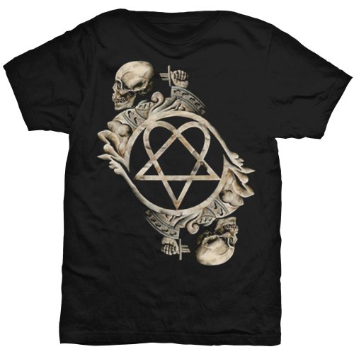 Tričko HIM - Bone Sculpture, Unisex,Čierna,XL