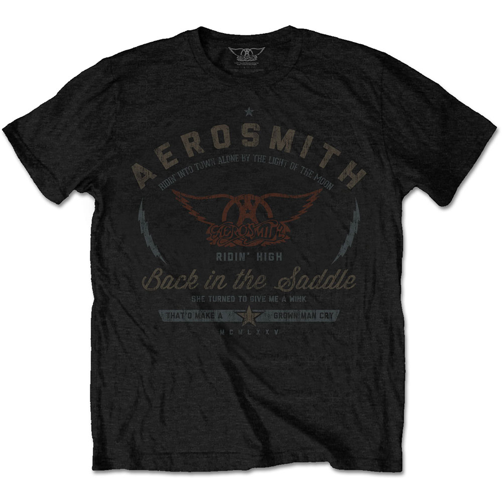 Tričko Aerosmith - Back in the Saddle, Unisex,Čierna,XXL