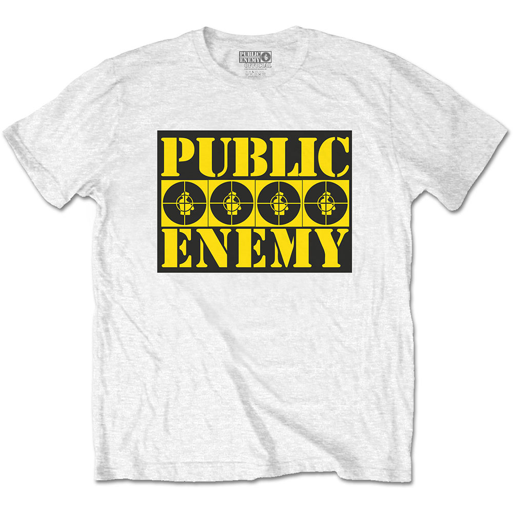 Tričko Public Enemy - Four Logos, Unisex,Biela,XXL