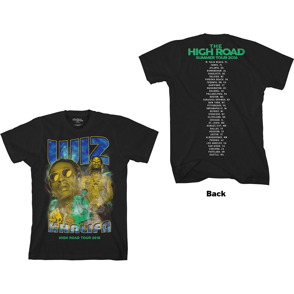 Tričko Wiz Khalifa - 90's, Unisex,Čierna,XXL