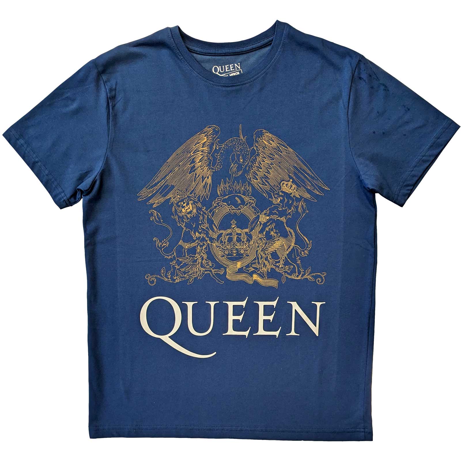 Tričko Queen - Crest, Unisex,Modrá,XXL