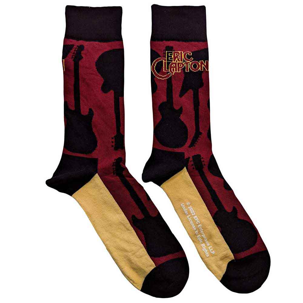 Ponožky Eric Clapton - Guitars, Unisex,Červená,UK 7 - 11