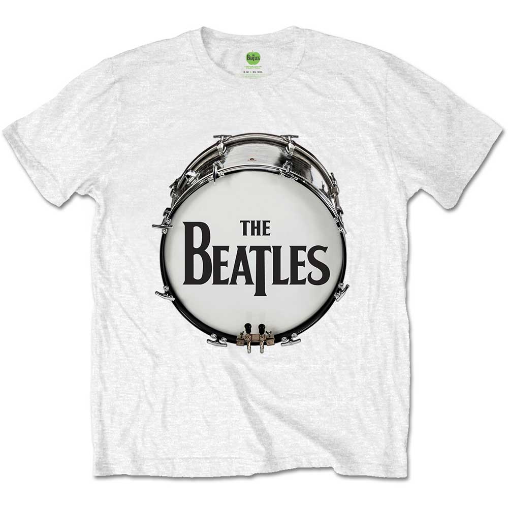 Tričko The Beatles - Original Drum Skin, Unisex,Biela,XXL