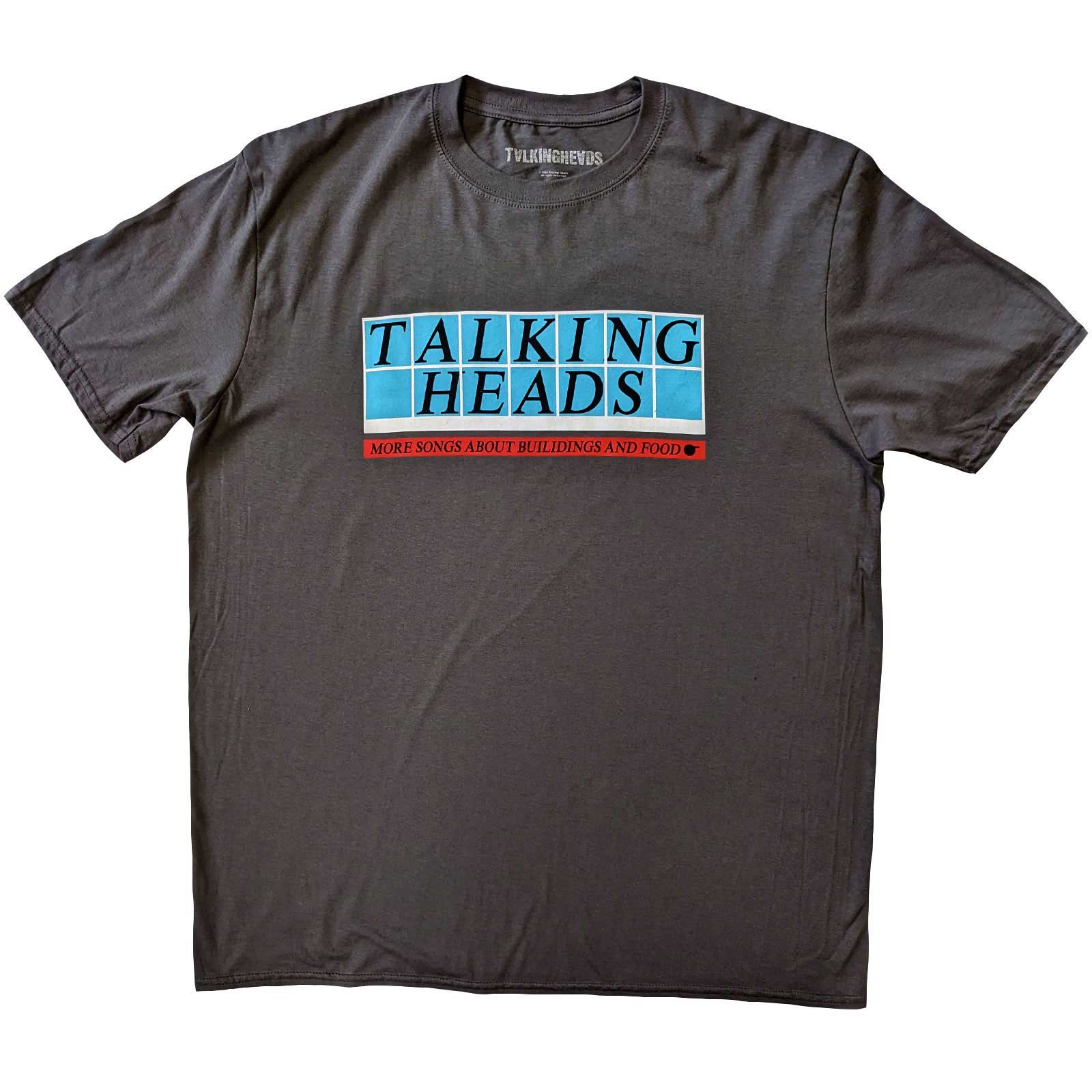 Tričko Talking Heads - Tiled Logo, Unisex,Šedá,M