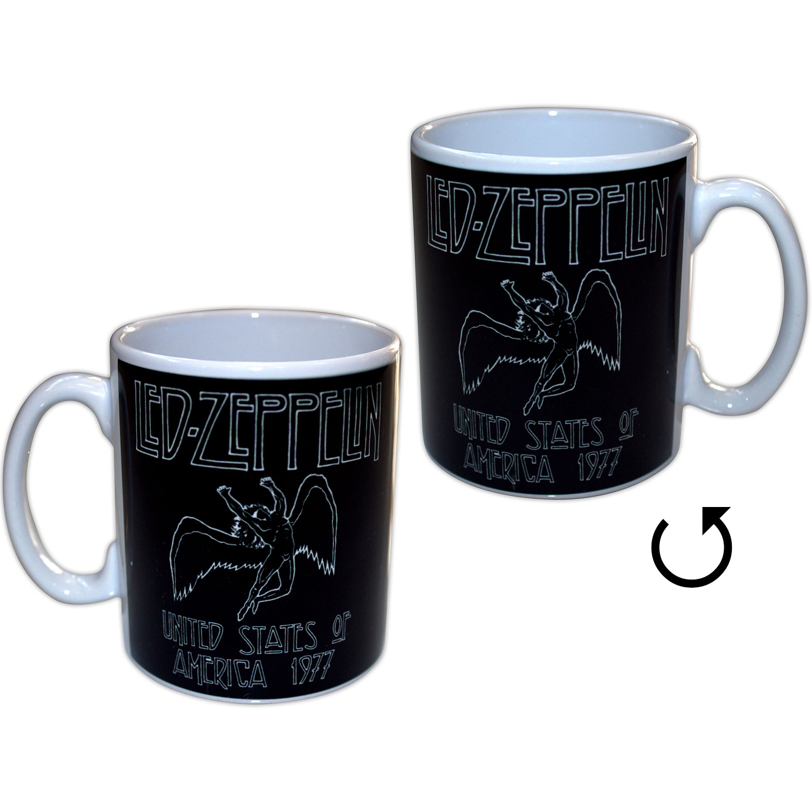 Hrnček Led Zeppelin - 77 US Tour, Biela,Univerzálna